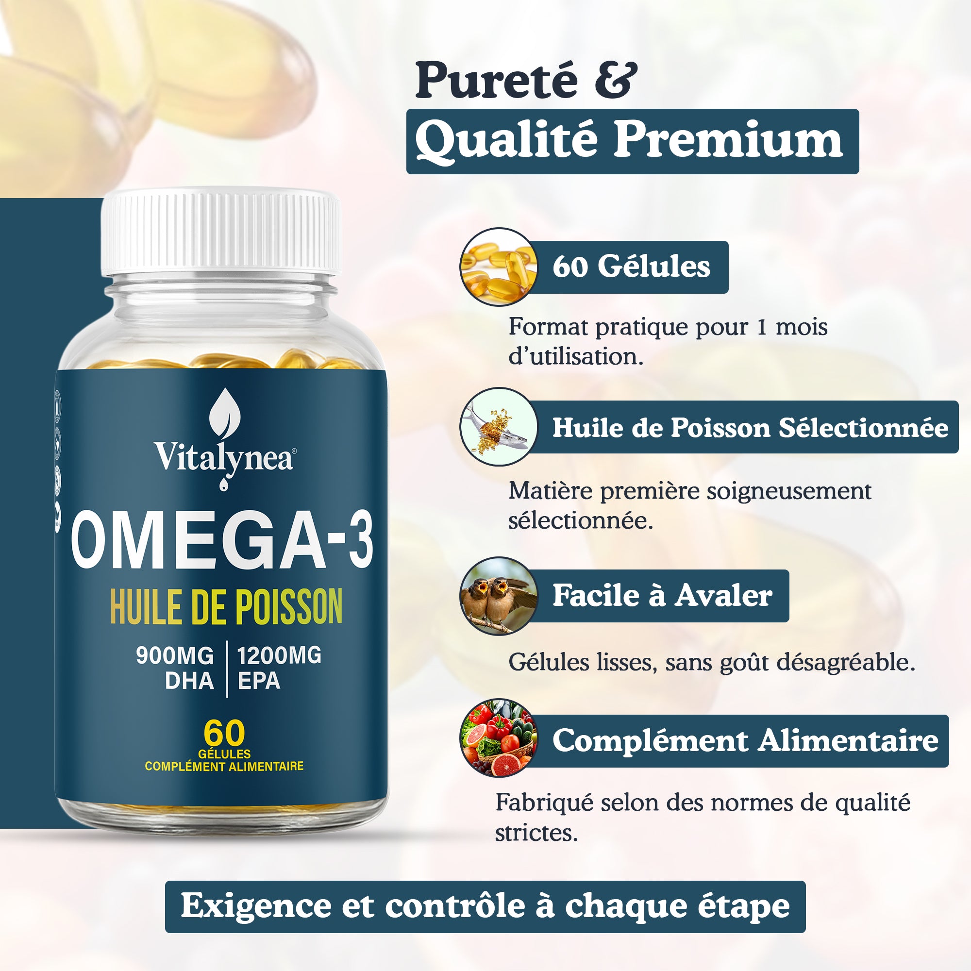 🔥 Oméga-3 Ultra Concentré 1200 mg EPA / 900 mg DHA – Boostez votre Cœur & votre Clarté Mentale dès aujourd’hui