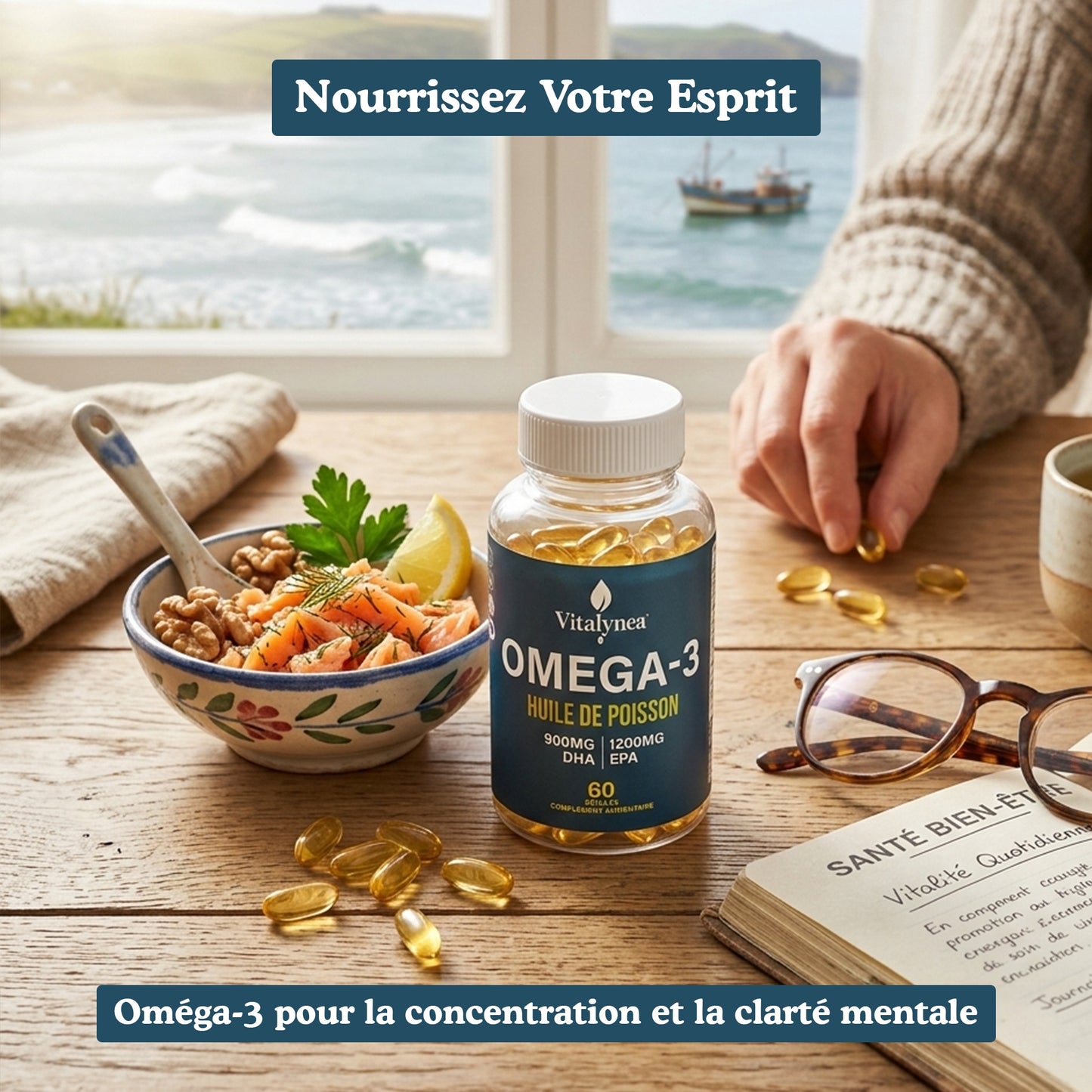 🔥 Oméga-3 Ultra Concentré 1200 mg EPA / 900 mg DHA – Boostez votre Cœur & votre Clarté Mentale dès aujourd’hui