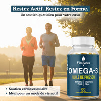 🔥 Oméga-3 Ultra Concentré 1200 mg EPA / 900 mg DHA – Boostez votre Cœur & votre Clarté Mentale dès aujourd’hui