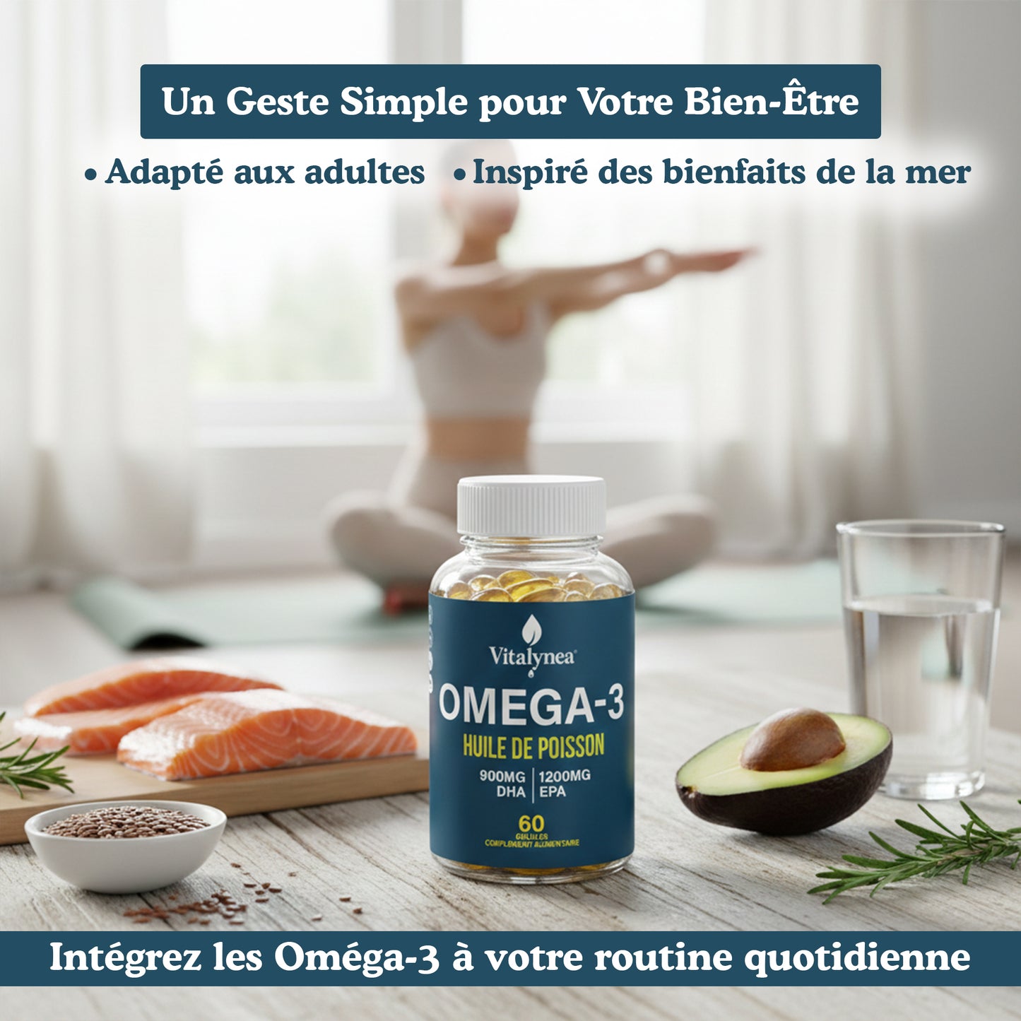 🔥 Oméga-3 Ultra Concentré 1200 mg EPA / 900 mg DHA – Boostez votre Cœur & votre Clarté Mentale dès aujourd’hui