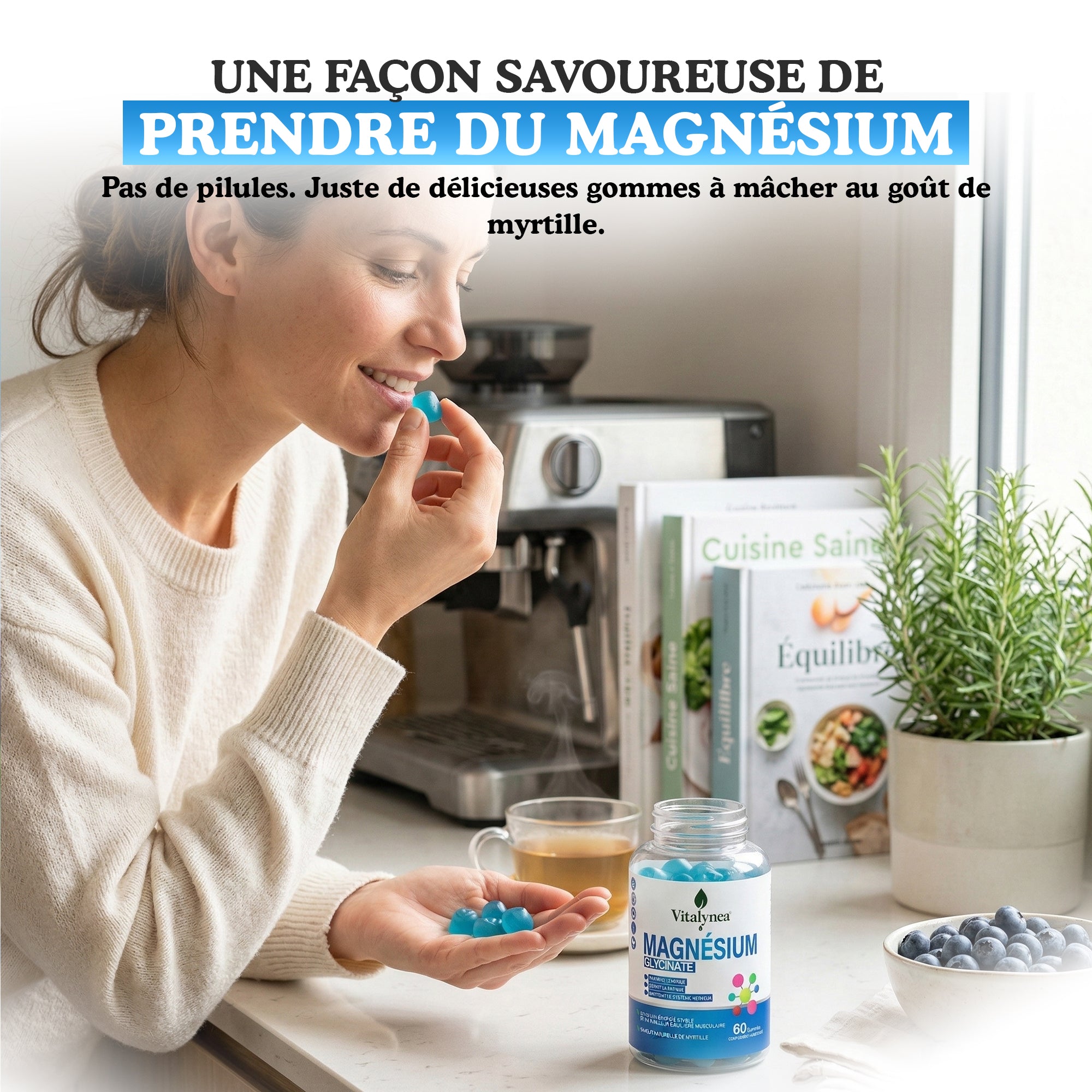🔥 Magnésium Glycinate Gummies – Réduisez la Fatigue & Boostez votre Énergie Naturellement | 60 Gummies
