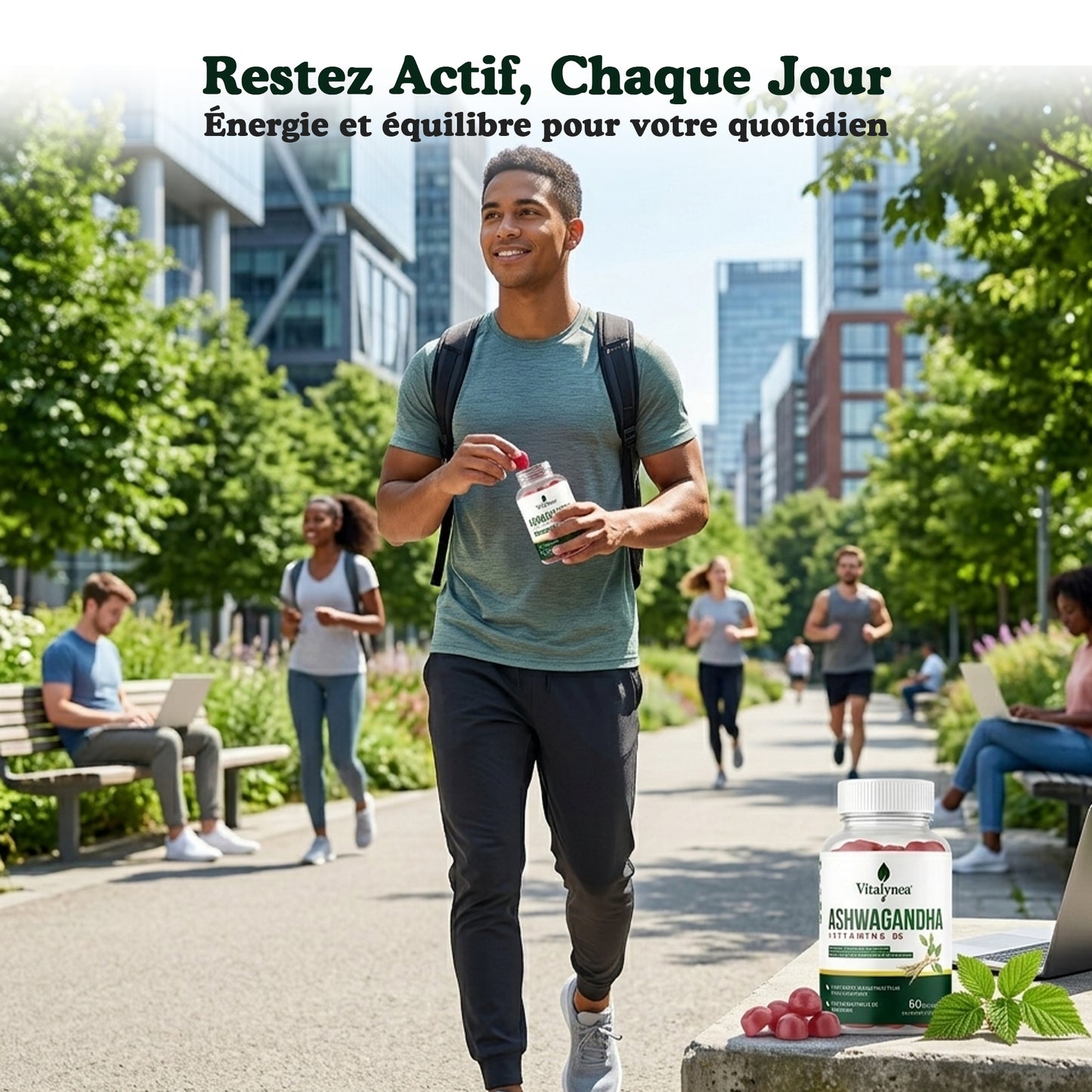 🔥 Ashwagandha Gummies + Vitamine D2 – Réduisez le Stress & Retrouver votre Équilibre Naturel | 60 Gummies